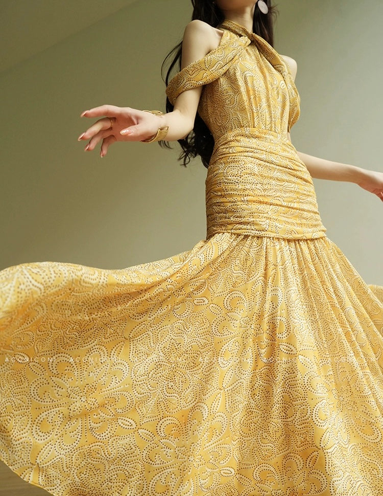 Aconiconi｜Diana’s Secret off-shoulder Dress