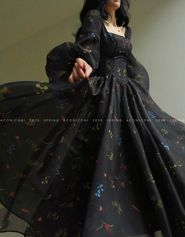 Aconiconi | Apricot Blossoms Flowy Dress