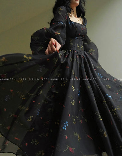 Aconiconi | Apricot Blossoms Flowy Dress