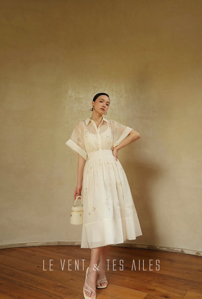 LE VENT & TES AILES | Étoile Blanche Elegant Skirt Set