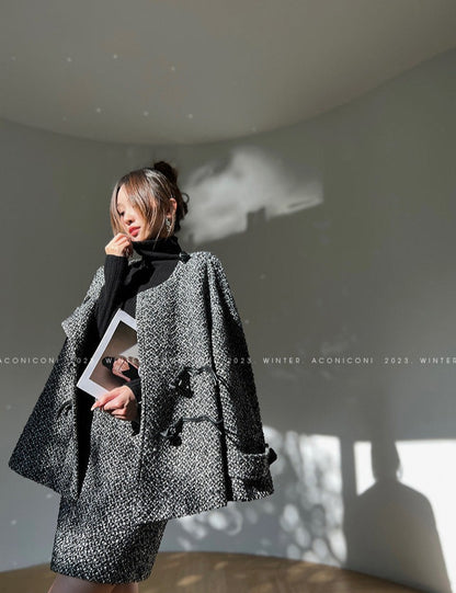 Aconiconi｜Secret Fragrance Tweed wool Skirt Suit