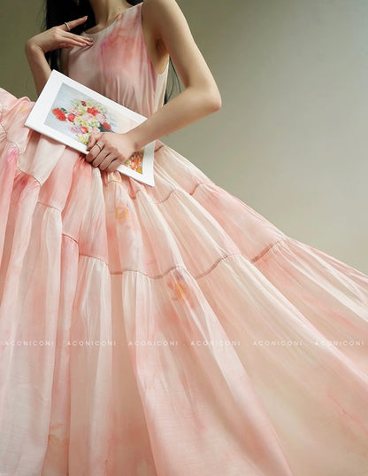 Aconiconi | Vienna Kiss Sleeveless Flowy Dress