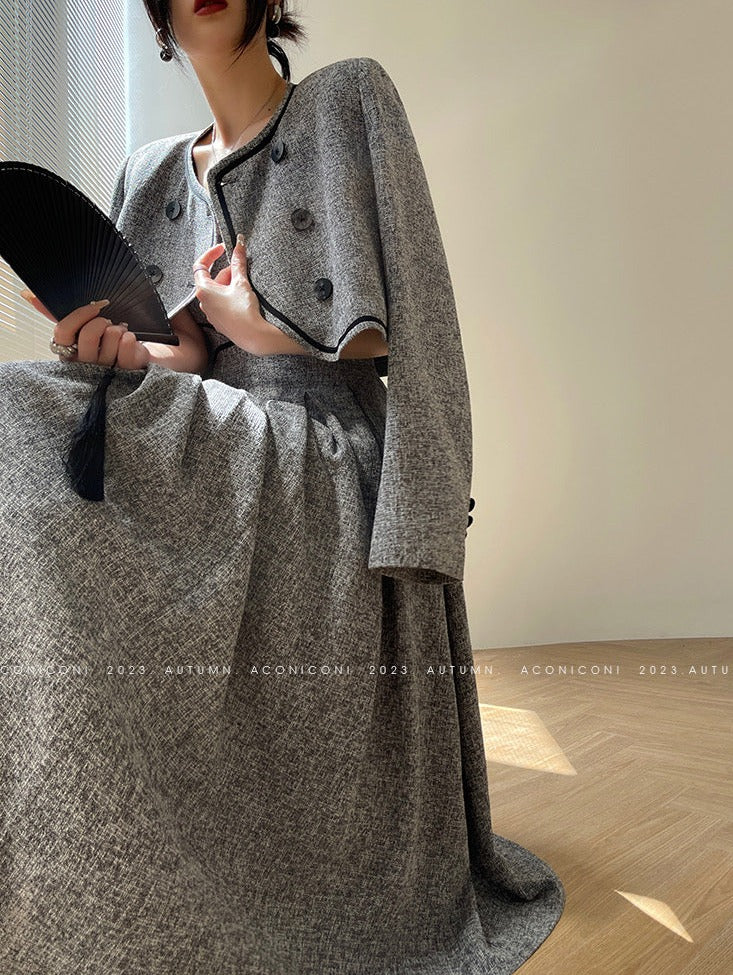 Aconiconi｜Kawashima Girl Elegant Temperament Dress Suit Sling Long Dress