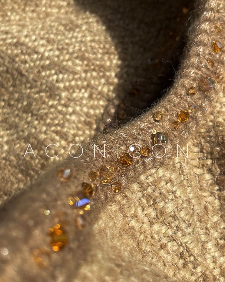 Aconiconi｜Brownie Autumn Wool Retro Skirt Suit