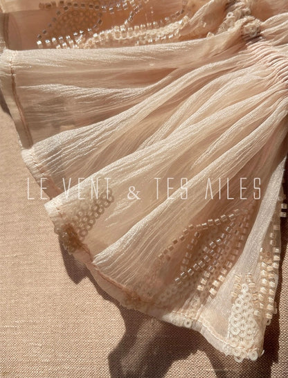 LE VENT & TES AILES | Château Rose Evening Dress