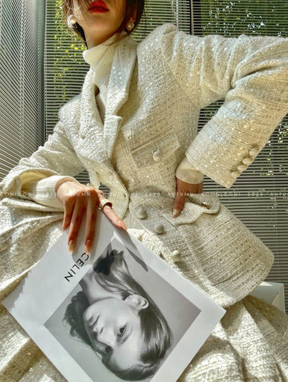 Aconiconi｜Yueluo Suit Sequin Tweed Set