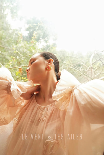 LE VENT & TES AILES | Château Rose Evening Dress