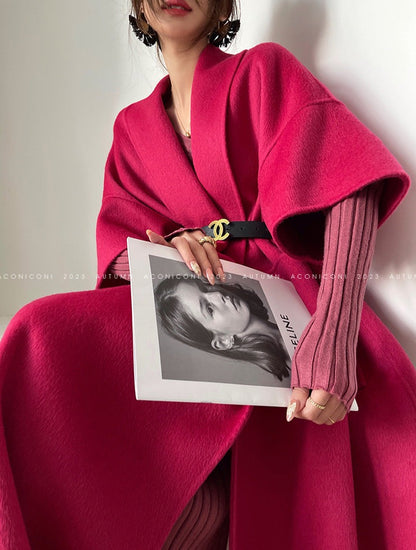 Aconiconi | Ebony 100% Australian wool double-sided winter coat