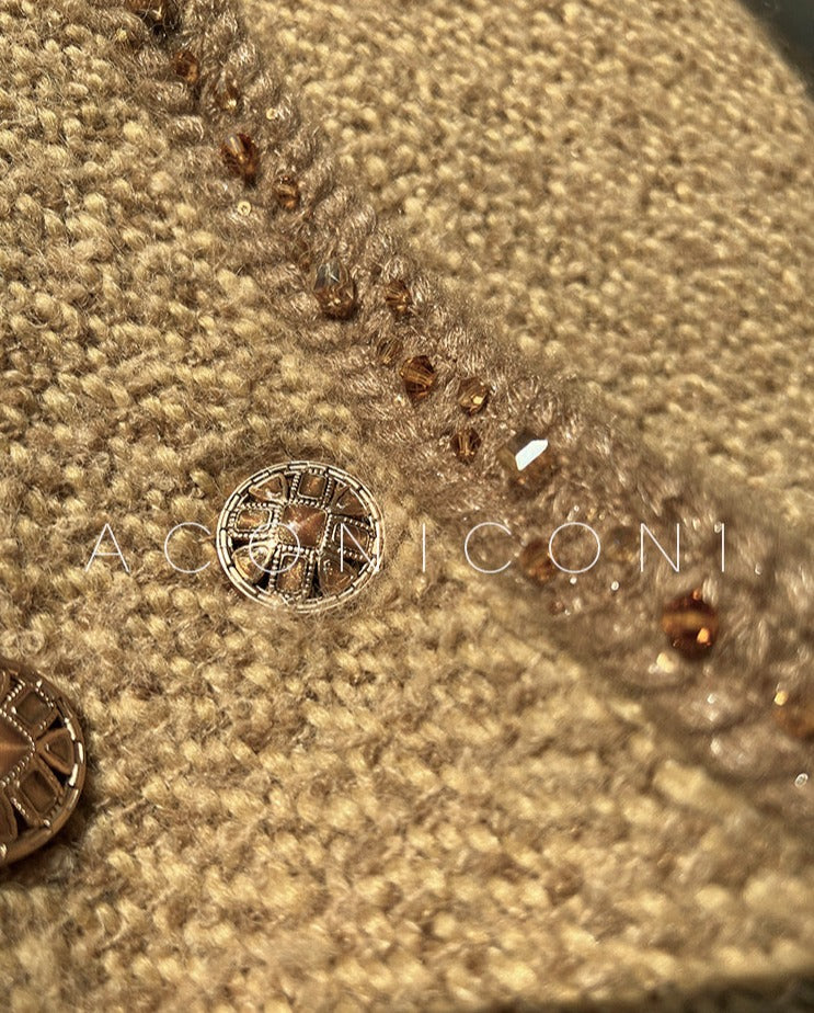 Aconiconi｜Brownie Autumn Wool Retro Skirt Suit