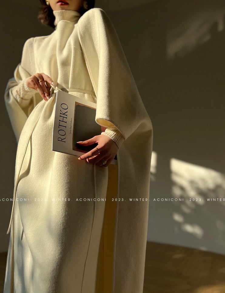 Aconiconi | Elegant  Wool Coat & Dress  Set