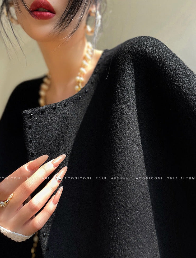 Aconiconi |  Night Twilight Wool Autumn Skirt Suit