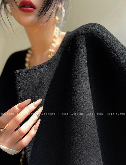 Aconiconi |  Night Twilight Wool Autumn Skirt Suit