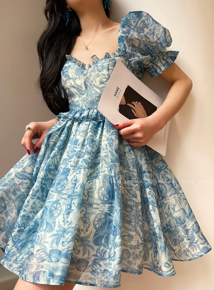 Aconiconi｜Blue Ocean Whisper fairy Dress