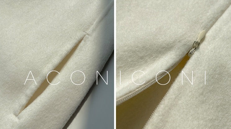 Aconiconi | Elegant  Wool Coat & Dress  Set