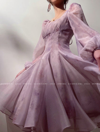 Purple Garden Cloud Romantic Dress
