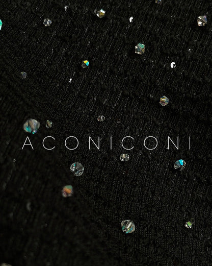 Aconiconi｜Light diamond shimmer wool dress