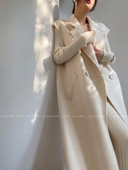 Aconiconi｜Fench long Wool Coat