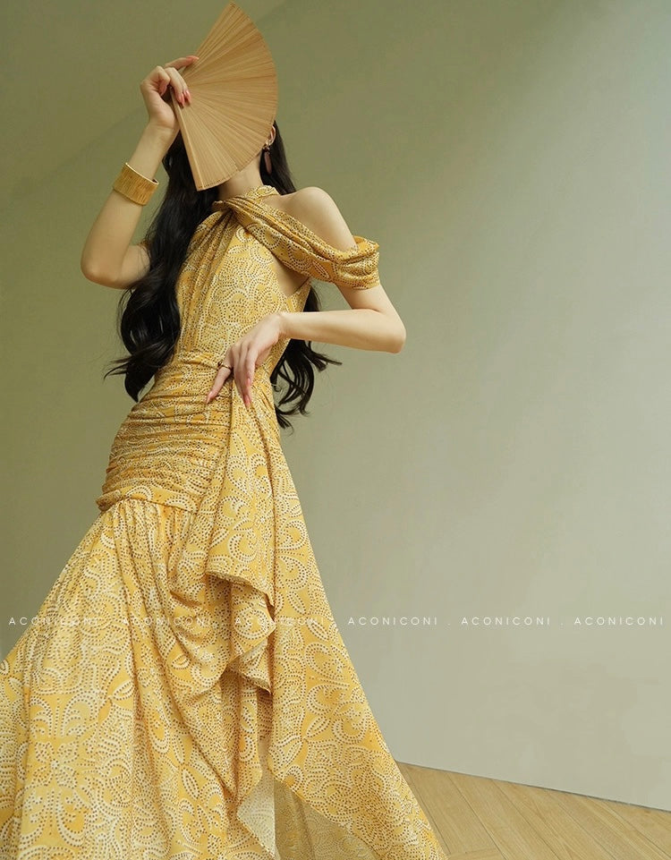 Aconiconi｜Diana’s Secret off-shoulder Dress