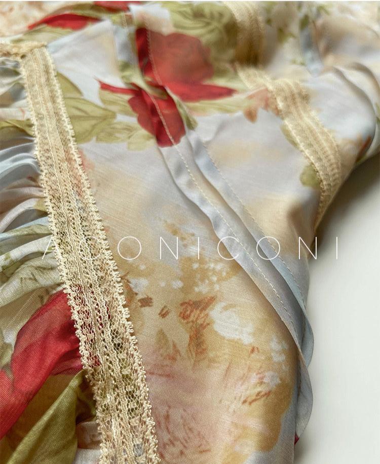 Misty Rose Long Sleeve Long Dress