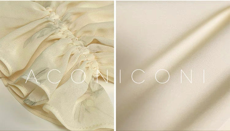 Aconiconi | Misty French Vanilla  Long Dress