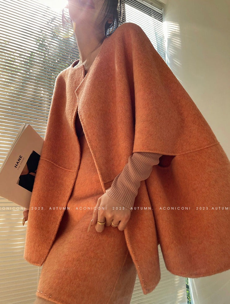 Aconiconi |  Night Twilight Wool Autumn Skirt Suit