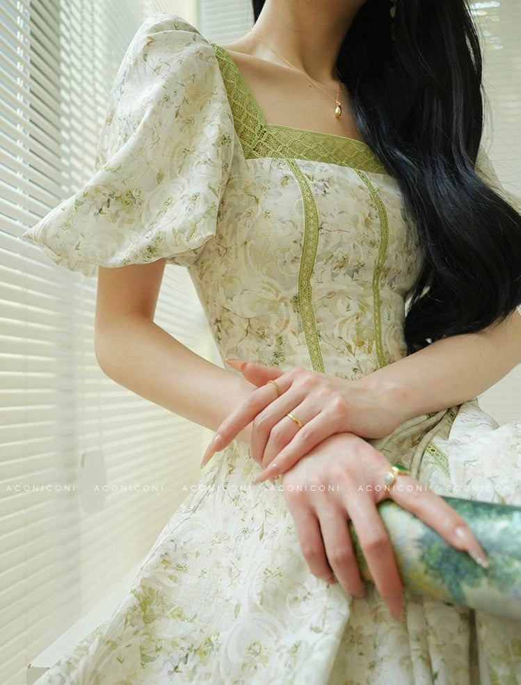 Aconiconi ｜ Sage Romance Summer Dress