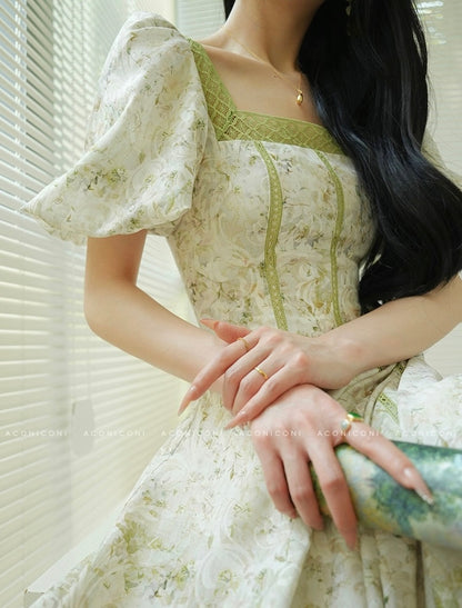Aconiconi ｜ Sage Romance Summer Dress