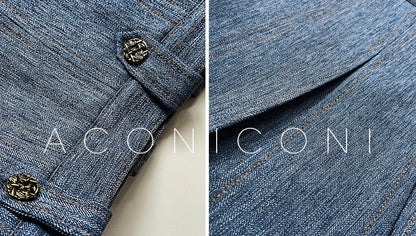 Aconiconi | Pink and Denim Skirt Suit