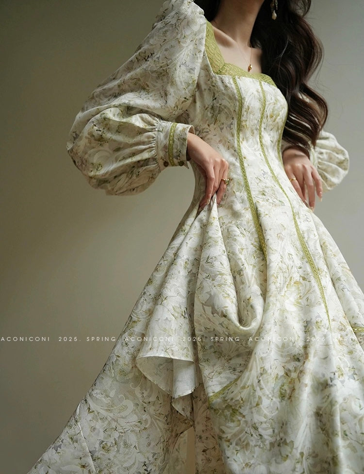 Aconiconi ｜ Sage Romance Summer Dress