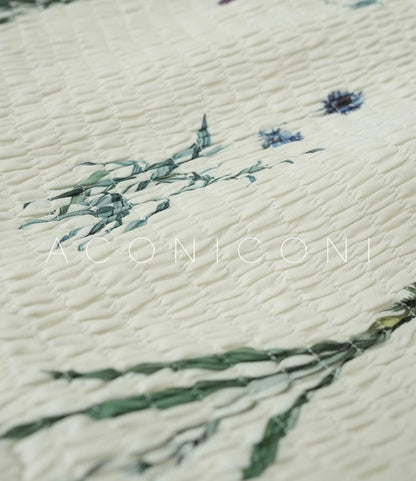 Aconiconi | Ivory Meadow Floral Long Dress