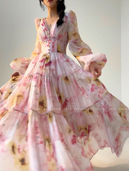 Aconiconi｜Yutang High-End Flowy Dress