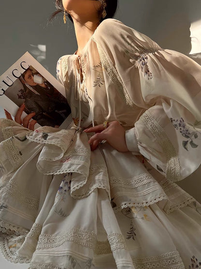 Aconiconi｜Moon Shadow Camellia Skirt Suit