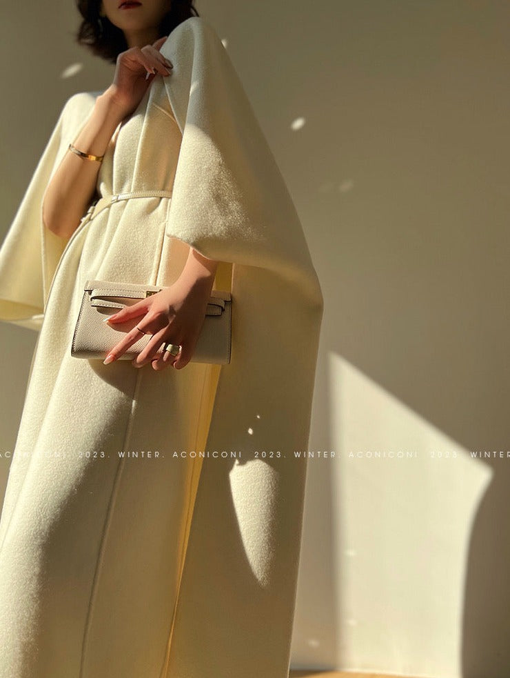 Aconiconi | Elegant  Wool Coat & Dress  Set