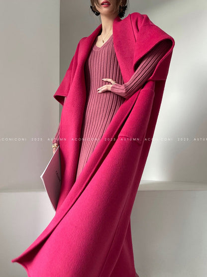 Aconiconi | Ebony 100% Australian wool double-sided winter coat