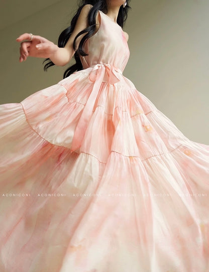 Aconiconi | Vienna Kiss Sleeveless Flowy Dress