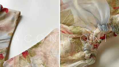 Misty Rose Long Sleeve Long Dress