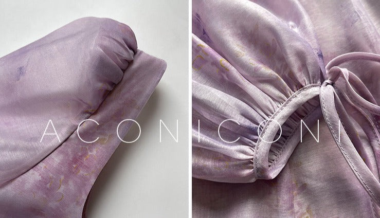 Purple Garden Cloud Romantic Dress