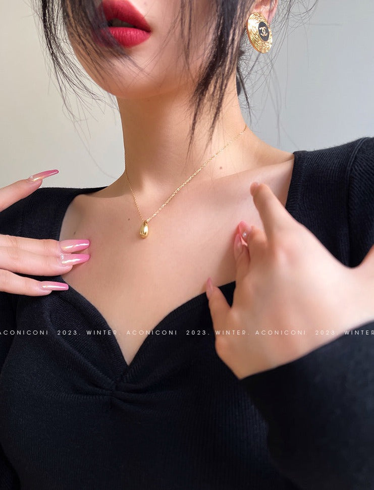 Aconiconi | Dark Night Rose Elegant Slim Fit Dress