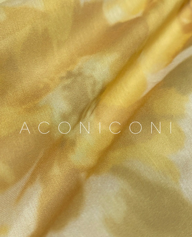 Aconiconi｜Midsummer Citron Puff Sleeve Elegant Dress