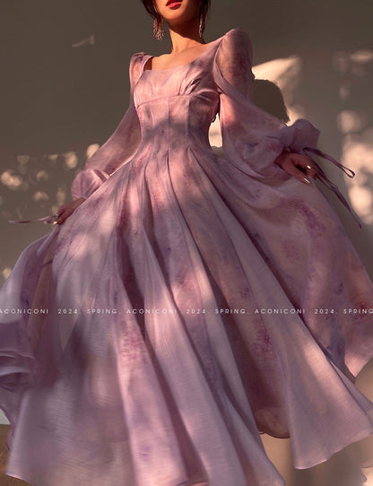 Purple Garden Cloud Romantic Dress
