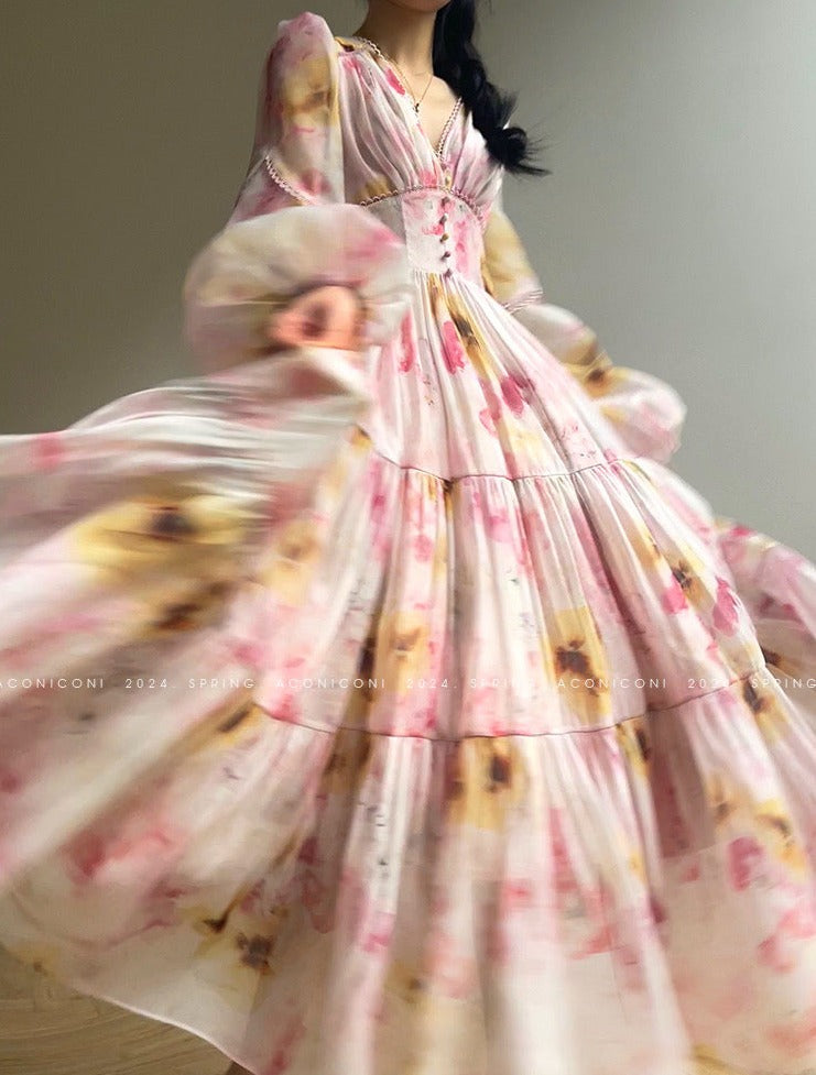 Aconiconi｜Yutang High-End Flowy Dress