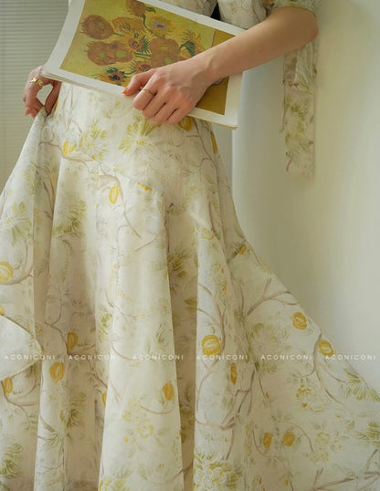 Aconiconi | Wisteria Drift Flowy Summer Dress