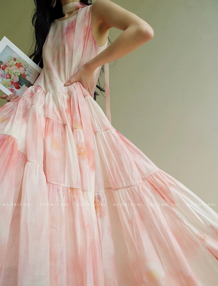 Aconiconi | Vienna Kiss Sleeveless Flowy Dress