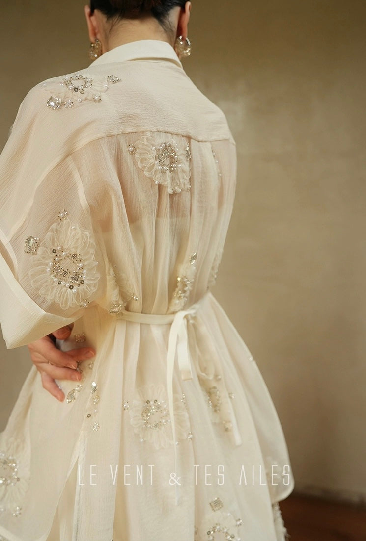 LE VENT & TES AILES | Étoile Blanche Elegant Skirt Set