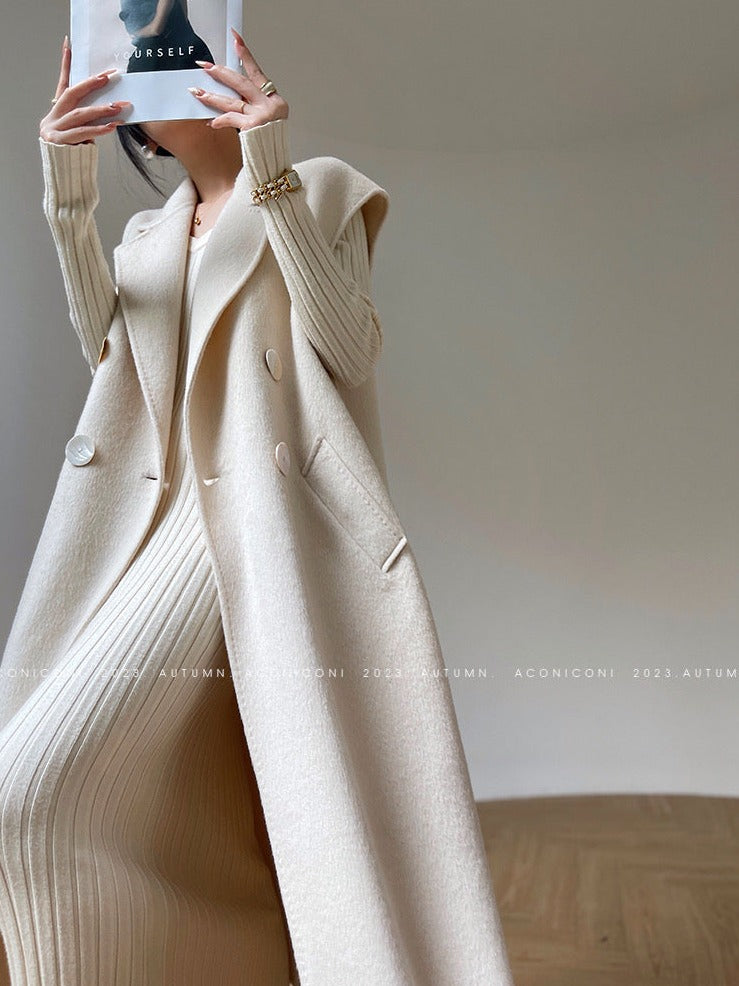 Aconiconi｜Fench long Wool Coat