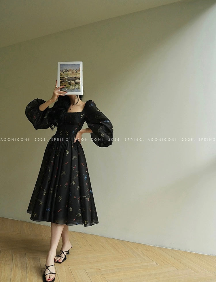 Aconiconi | Apricot Blossoms Flowy Dress