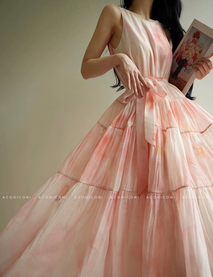 Aconiconi | Vienna Kiss Sleeveless Flowy Dress