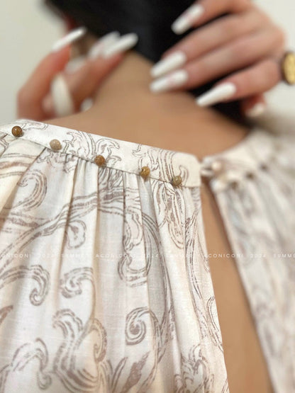 Aconiconi｜Lila Luxe Retro Style Summer Dress