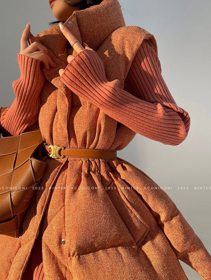 Aconiconi | Puff Sleeveless Winter Jacket