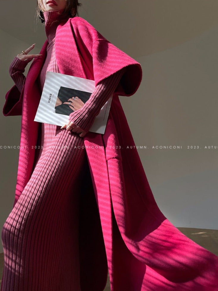 Aconiconi | Ebony 100% Australian wool double-sided winter coat